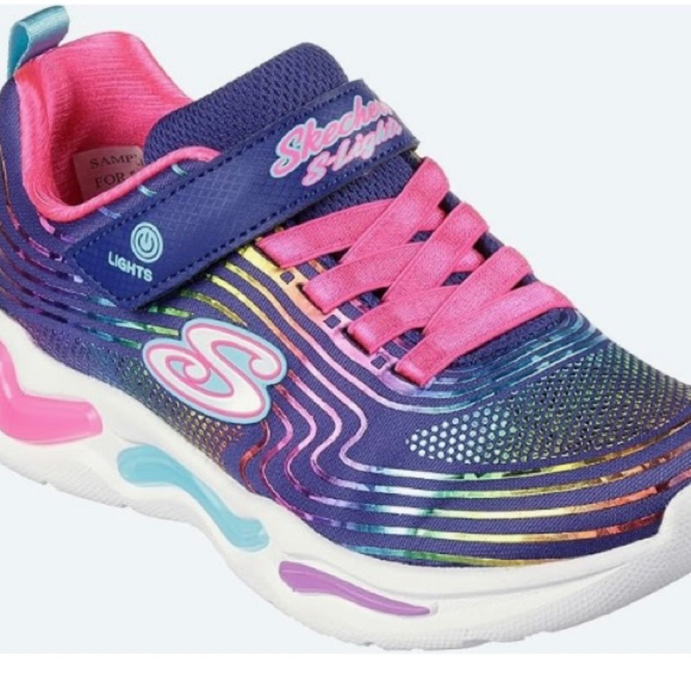 Skechers Kids' Wavy Beams Sneaker Size 7 Toddler - Picture 5 of 8